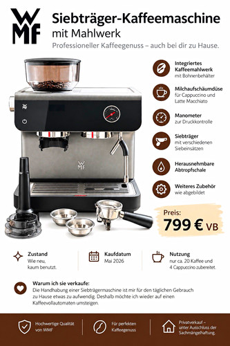 Wmf siebträger kaffeemaschine - wmf, siebträger-kaffeemaschine